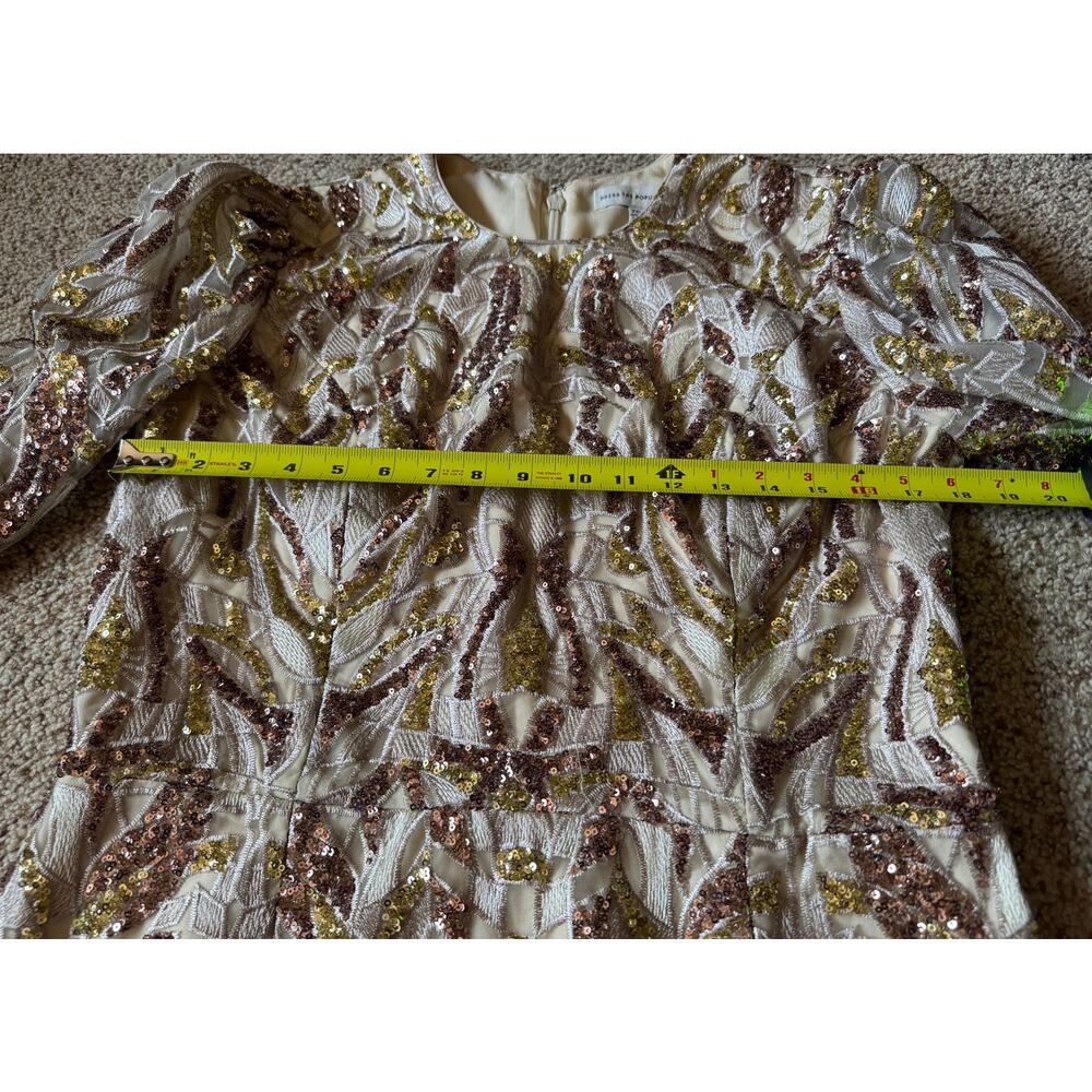 Sequin Fringe Mini Dress Flapper 1920s Great Gatsby Formal Embellished XXL - Picture 3 of 8